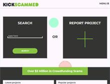 Tablet Screenshot of kickscammed.com